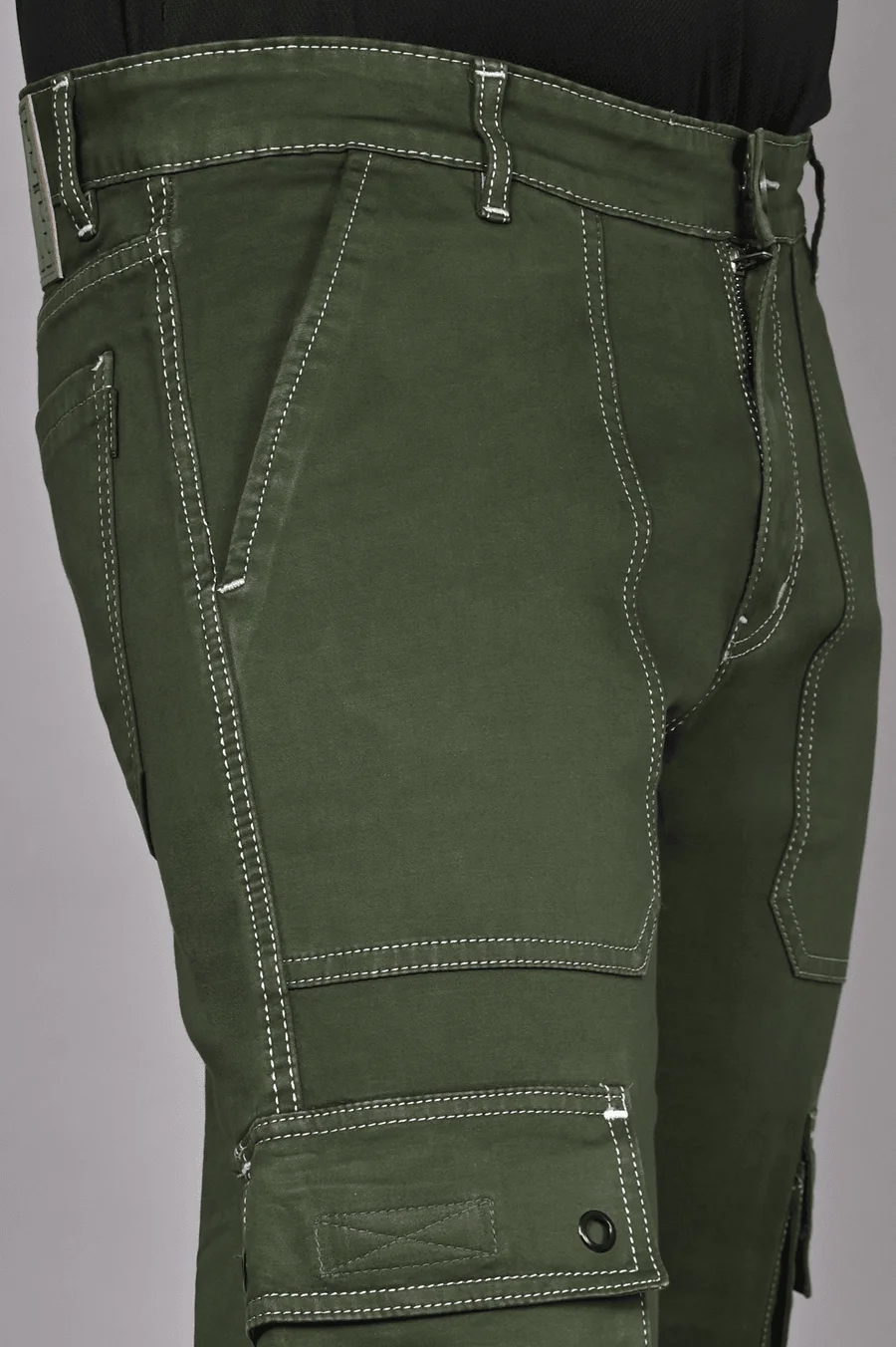 Darkgreen Relaxed Fit Cargo