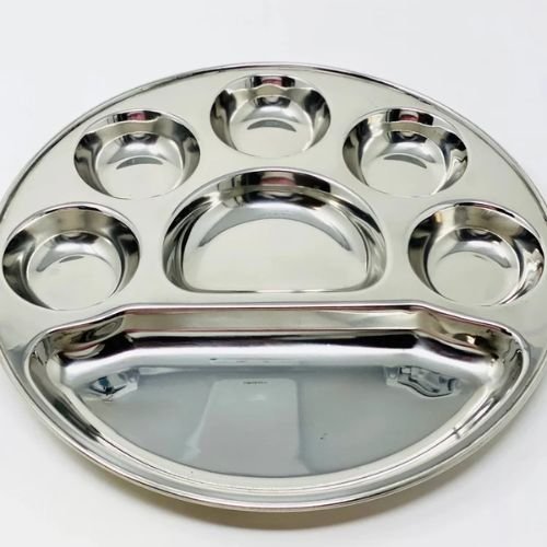 Stainless Steel Compartment Dinner Plate