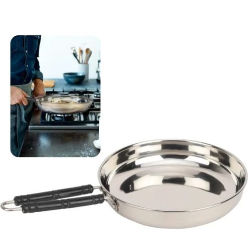 Stainless Steel Frypan,Kadai And Saucepan Set