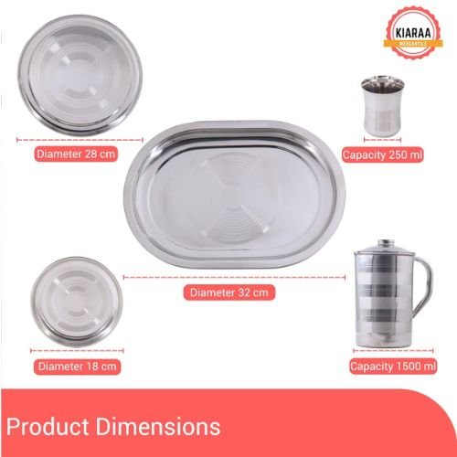 Kiaraa pack of 70 piece stainless steel dinner set