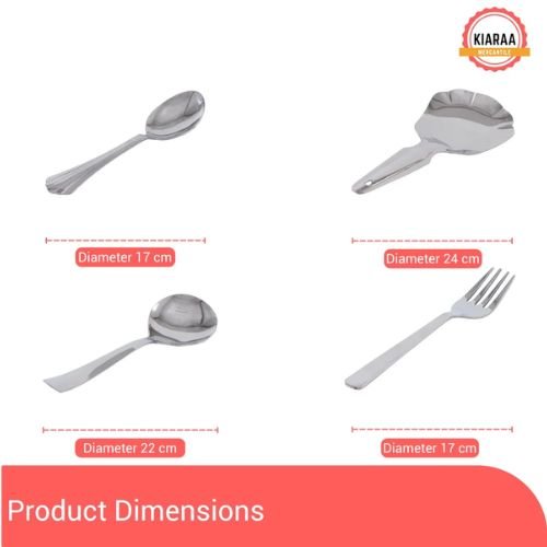 Kiaraa pack of 80 pieces stainless steel dinner set