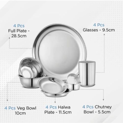 12 Piece Stainless Steel Dinner Set