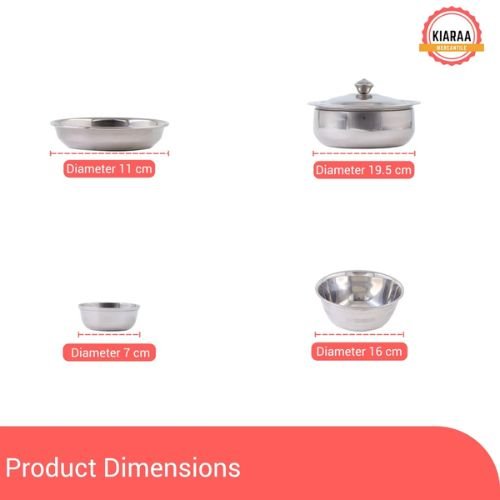 KIARAA 61 Piece Stainless Steel Dinner Set