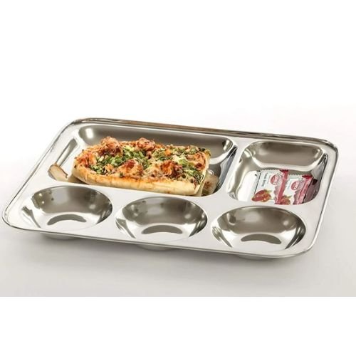 Stainless Steel Compartment Dinner Plate