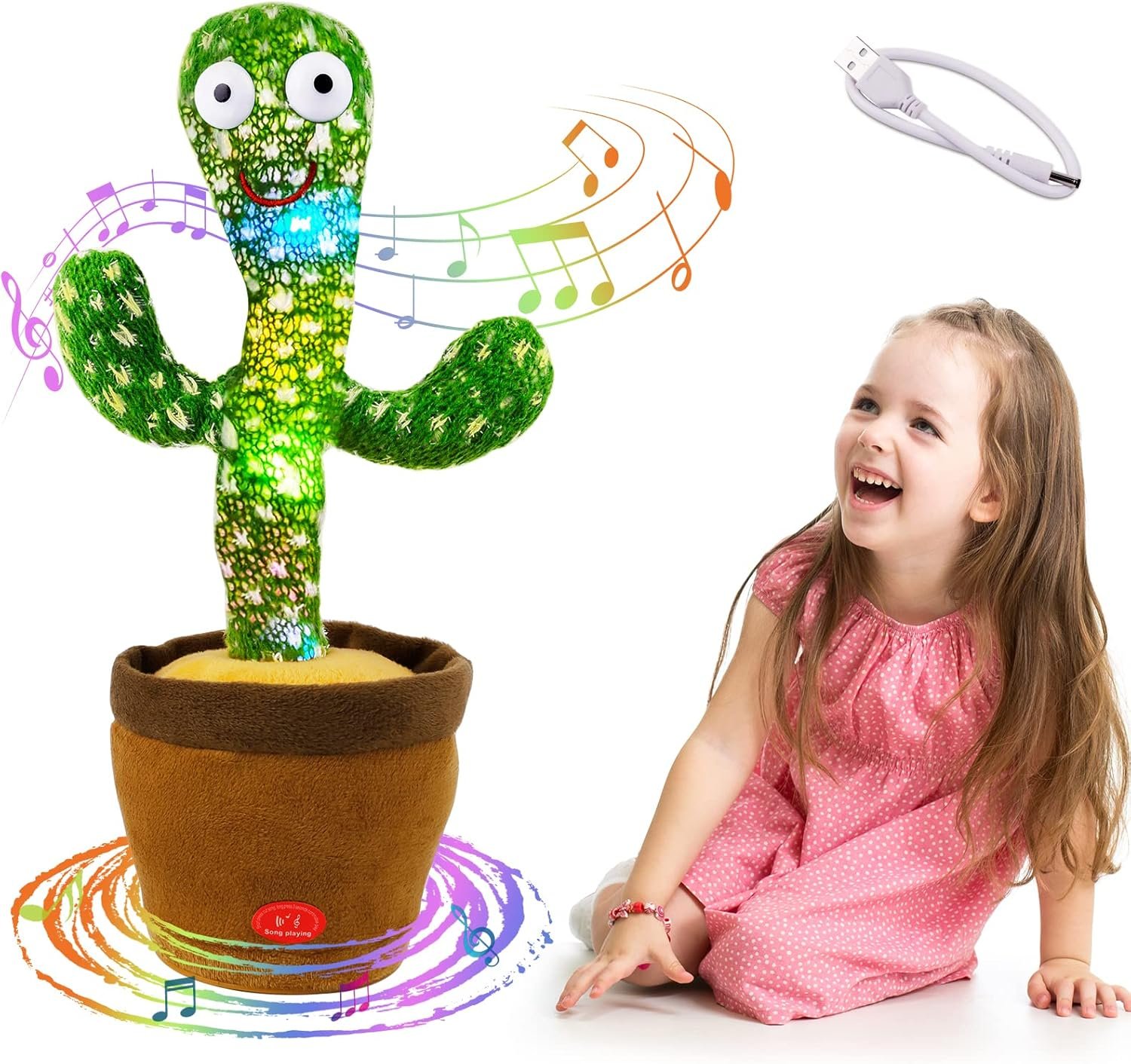 Dancing Cactus Talking Toy Chargeable Toy