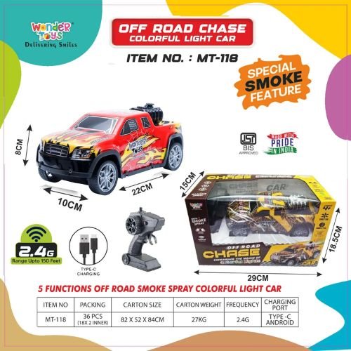 Off Road Chase Colorful Light Cars