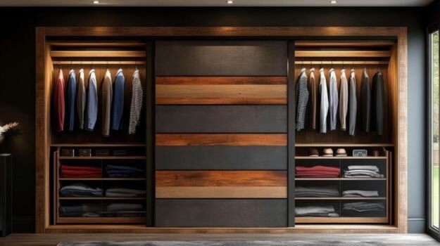 Elegant Wooden Sliding Wardrobe