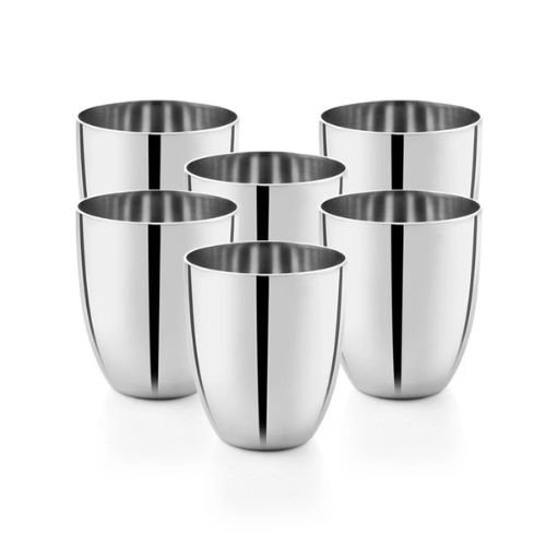 6 Pieces Stainless Steel Glass