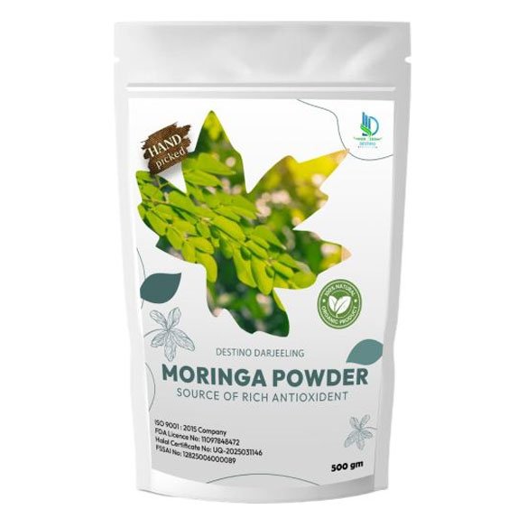 Blended 500gm Moringa Powder, Color : Green, Grade : Superior