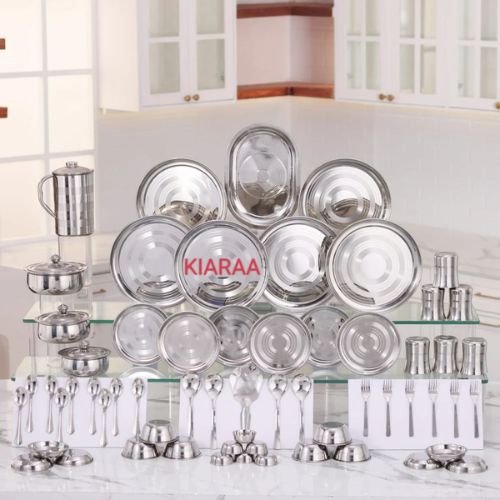 Kiaraa pack of 51 pieces stainess steel dinner set