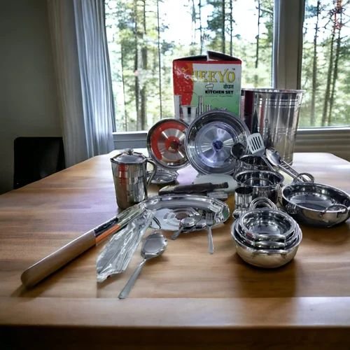 Stainless Steel Kitchen 101 Pcs Drum set