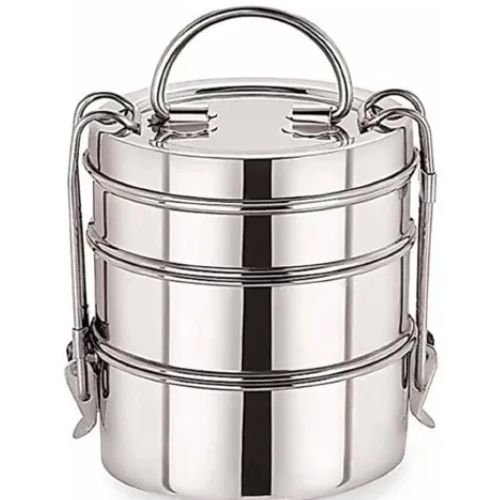 3 Container Stainless Steel Clip Tiffin Box