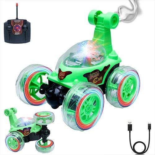 Smoke Spray Stunt Car Green
