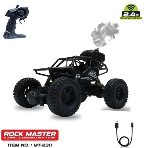 Rock Master Car ( Black ) With Smoke